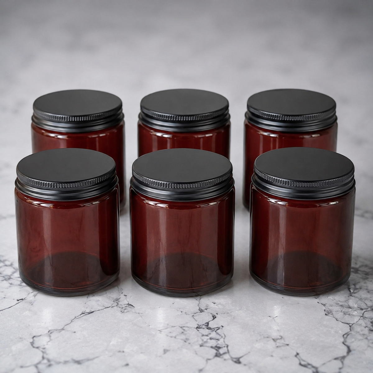 Amber jar (200 ml) pack of 6
