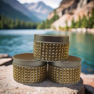 Stone Lace Tin Candle