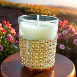Stone Lace Glass Candle